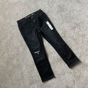 Cat & Jack Boys Distressed Black Tapered Ultimate Stretch Jeans Size 10 New
